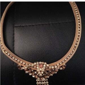 Cleopatra Style Vintage Egyptian revival style mesh necklace Glitz Stunning WOW